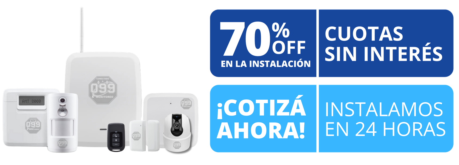 Promoción 70% OFF instalación de alarma monitoreada